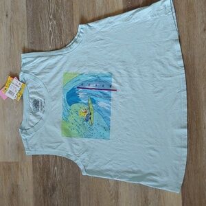NWT Spongebob Squarepants Women's Graphic Tank Top Blue Size XXL